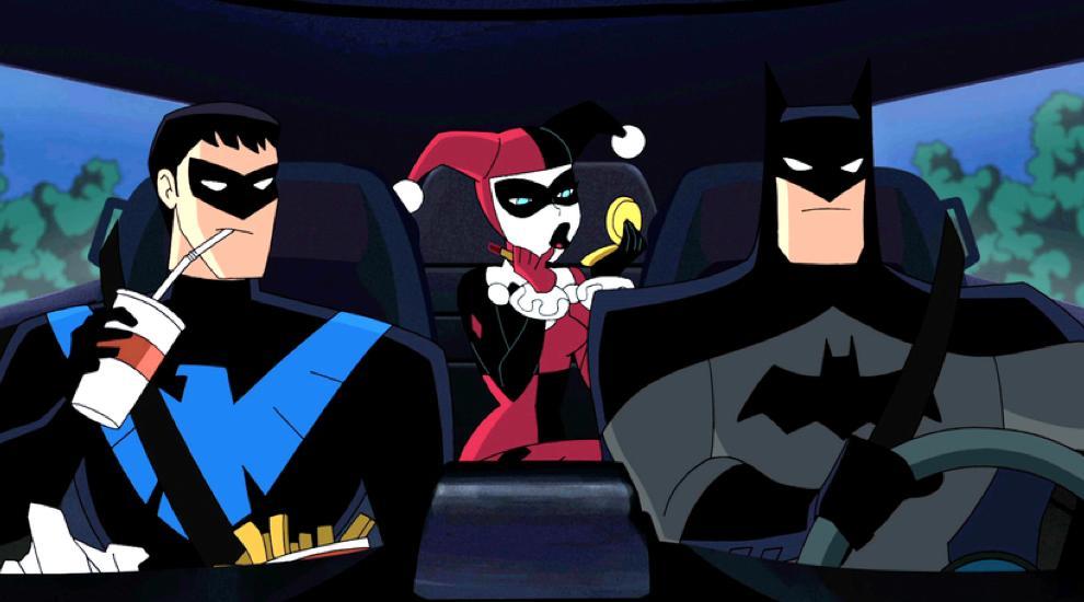 Batman und Nightwing und Harley Quinn