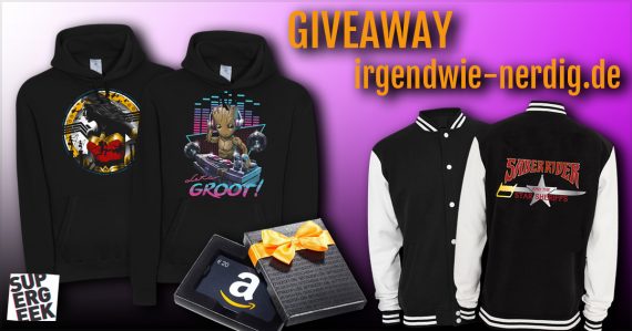 Giveaway Hoodies und College Jacke von Supergeek und ein Amazon Gutschein