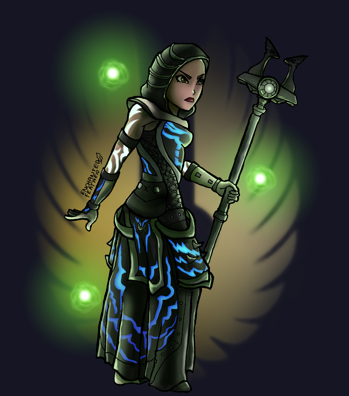 The Elder Scrolls Online ESO TESO Fanart Enchanted Feather Zauberin Magierin Magic Wizard