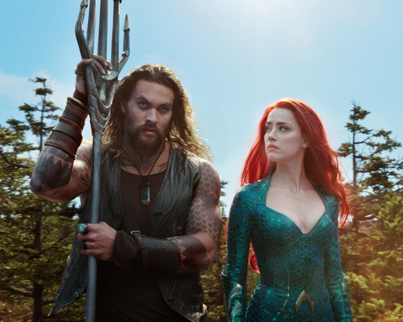 Aquaman mit Mera, Jason Momoa mit Amber Heard