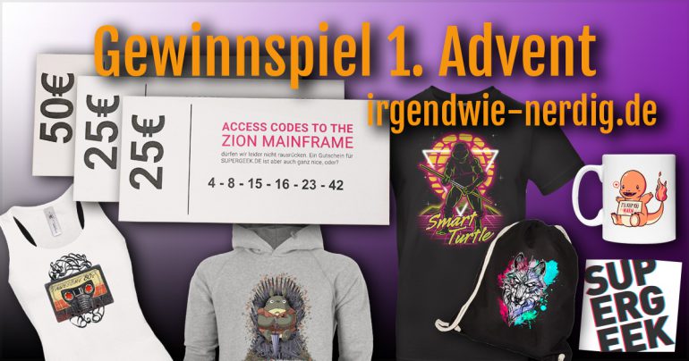 1. Advent Weihnachtsgewinnspiel irgendwie nerdig mit SUPERGEEK