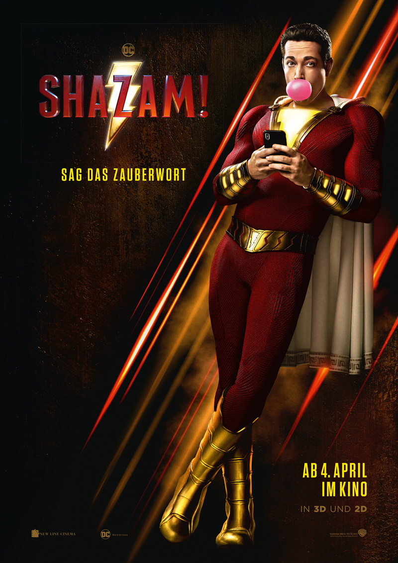 Shazam Poster Kritik mit Zachary Levi