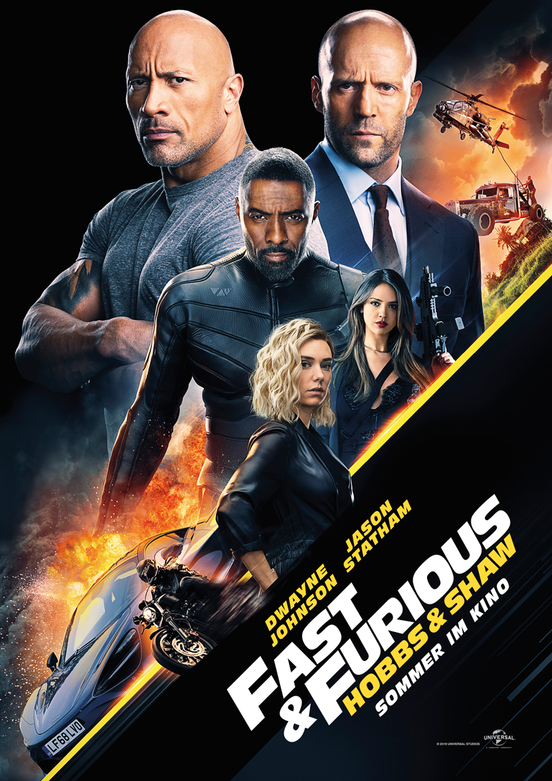 Fast and Furious Hobbs and Shaw mit Jason Statham und Dwayne Johnson und Vanessa Kirby und Idris Elba